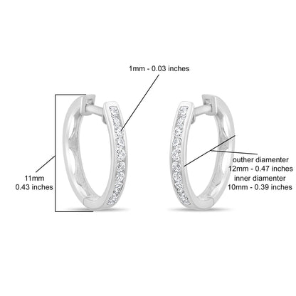 Diamond Earrings , Diamond Hoop Earrings, 18k Gold Diamond Dainty Earrings, Geniue Diamond for Women Hoop Earrings, Gold Huggie Earrings