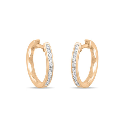 Diamond Earrings , Diamond Hoop Earrings, 18k Gold Diamond Dainty Earrings, Geniue Diamond for Women Hoop Earrings, Gold Huggie Earrings