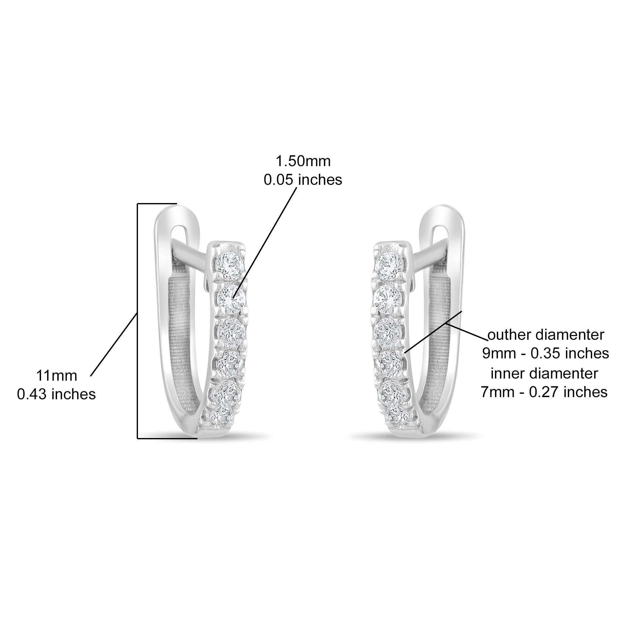 18k Diamond Hoop Earrings, 14k Solid Gold Diamond Huggie Earrings, Mini Gold Hoop Earrings, Diamond Earrings for Women, Gold Earrings