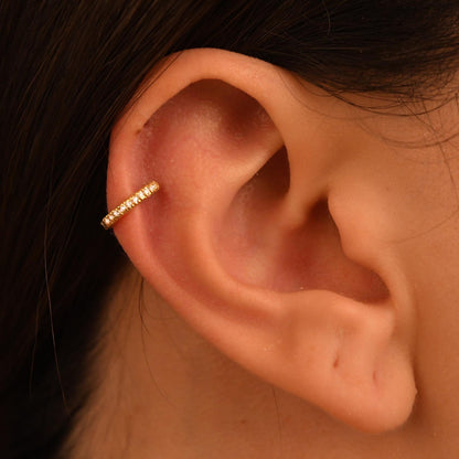 18k Diamond Mini Huggie Earrings, 14k Gold Hoop Earrings, Diamond Tiny Hoop Earrings, Diamond Hoop Tragus, Diamond Cartilage Hoop Earrings