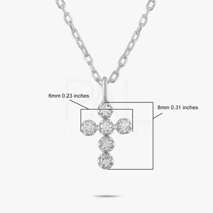 18k Diamond Cross Necklace, 14k Gold Diamond Cross Pendant for Women, Christian Jewelry, Religious Diamond Jewelry, Gold Cross Necklace