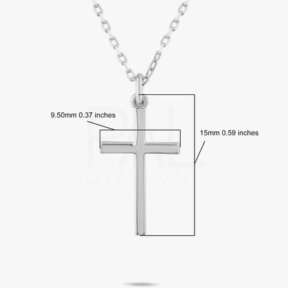 18k Gold Cross Necklace, 14k Solid Gold Cross Necklace for Women, Gold Cross Necklace for  Men, Solid Gold Religious Jewelry, Cross Pendant