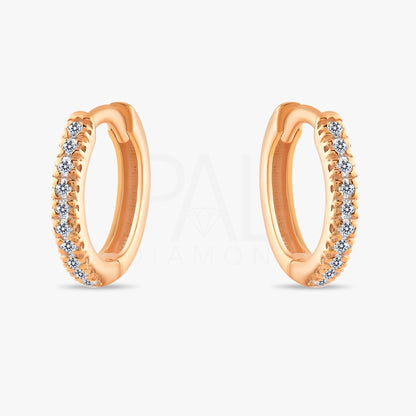 18k Diamond Mini Huggie Earrings, 14k Gold Hoop Earrings, Diamond Tiny Hoop Earrings, Diamond Hoop Tragus, Diamond Cartilage Hoop Earrings