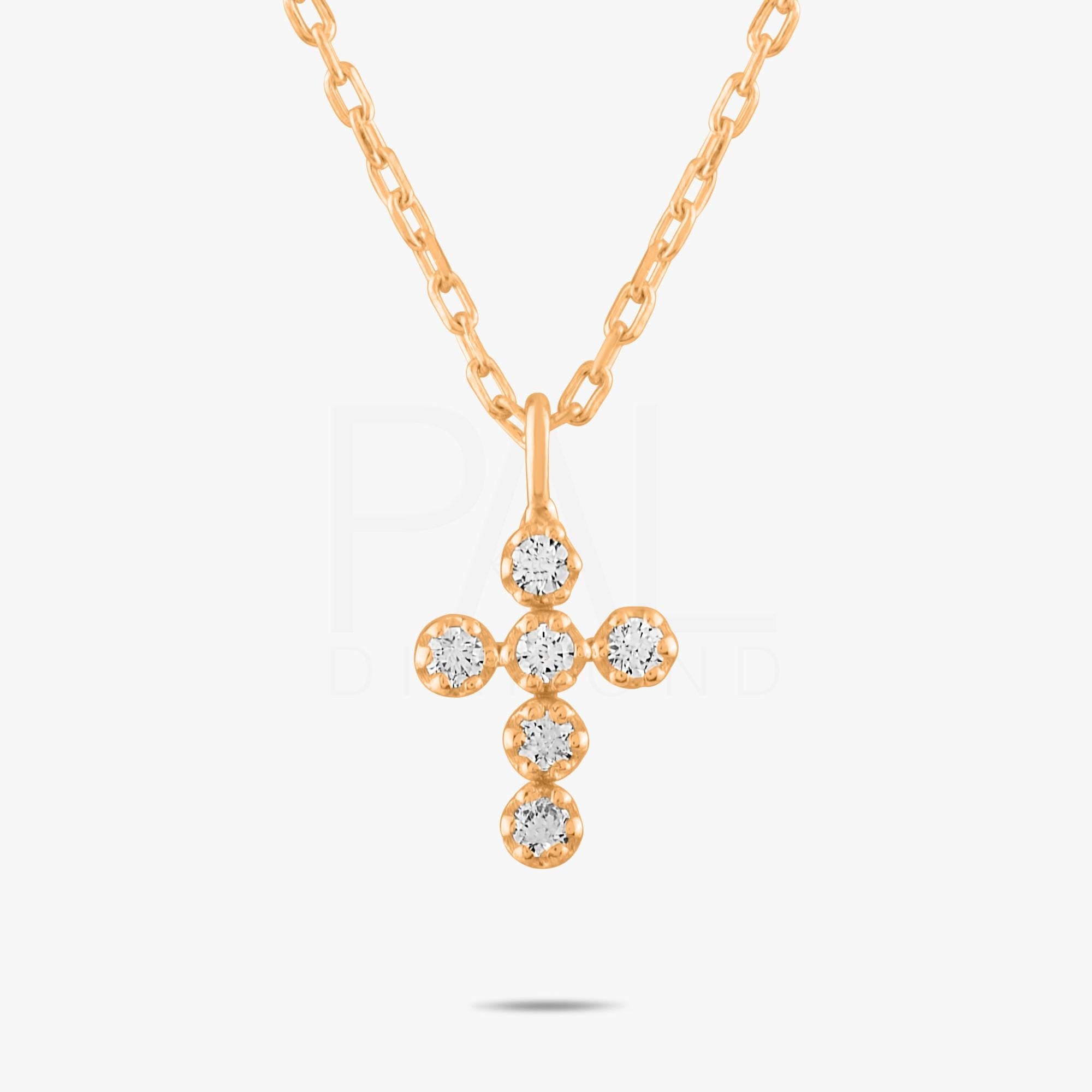 18k Diamond Cross Necklace, 14k Gold Diamond Cross Pendant for Women, Christian Jewelry, Religious Diamond Jewelry, Gold Cross Necklace