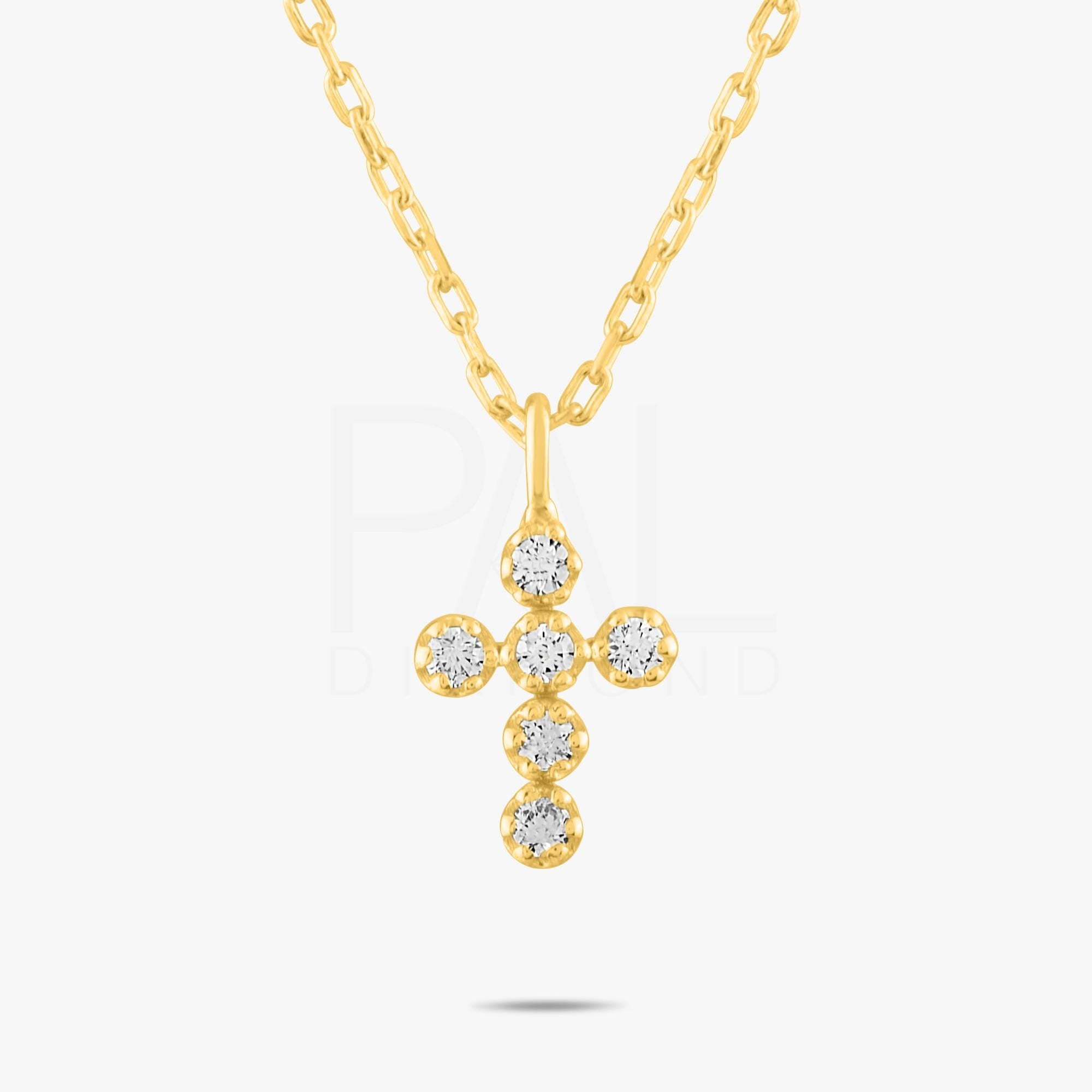 18k Diamond Cross Necklace, 14k Gold Diamond Cross Pendant for Women, Christian Jewelry, Religious Diamond Jewelry, Gold Cross Necklace