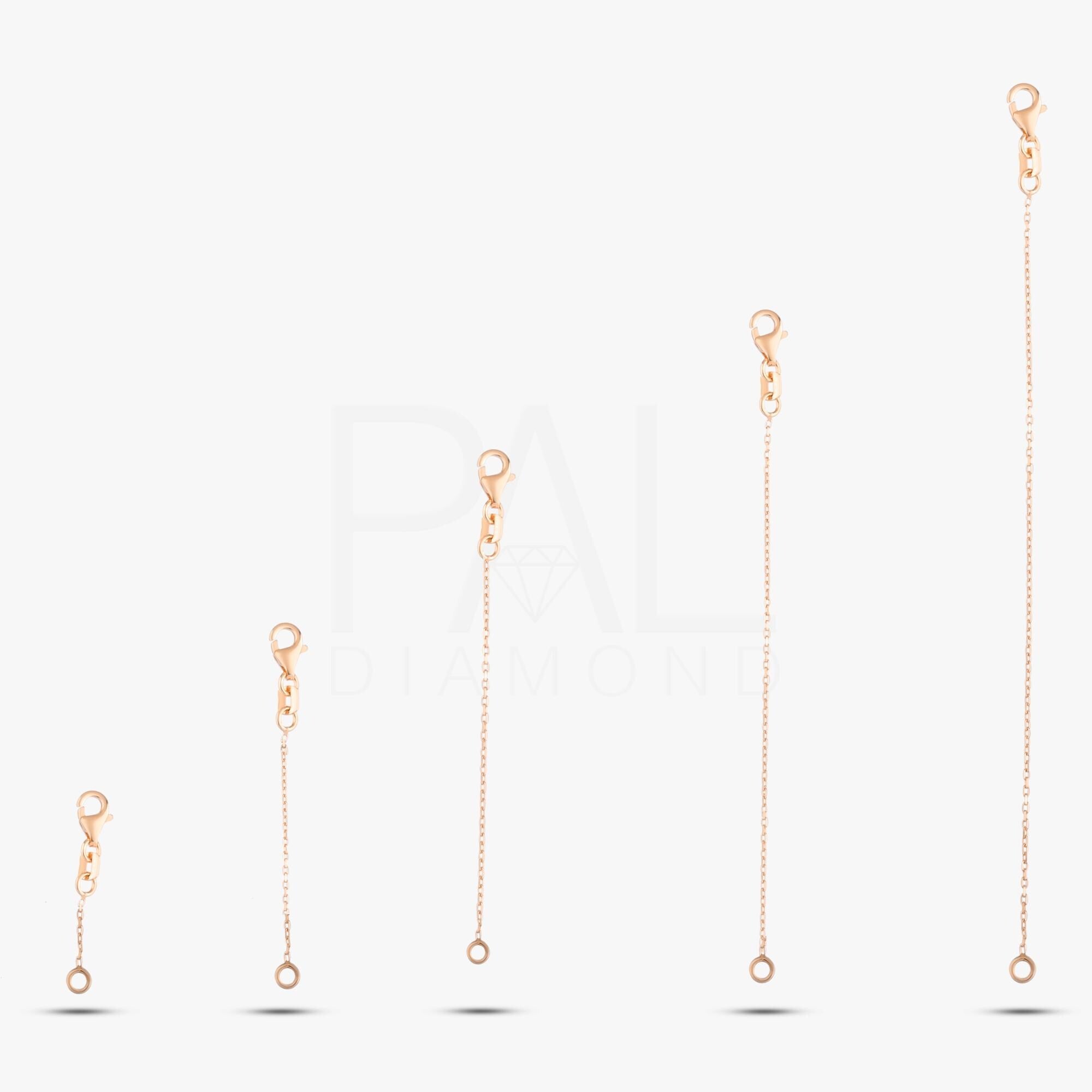 18k Lobster Claw Chain Extender, 14k Real Gold Adjustable Chain Extender, Removable Chain Extender for Necklace, Lobster Claw Clasp Extender