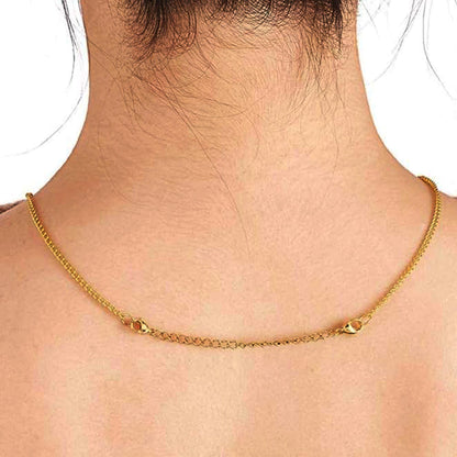 18k Lobster Claw Chain Extender, 14k Real Gold Adjustable Chain Extender, Removable Chain Extender for Necklace, Lobster Claw Clasp Extender