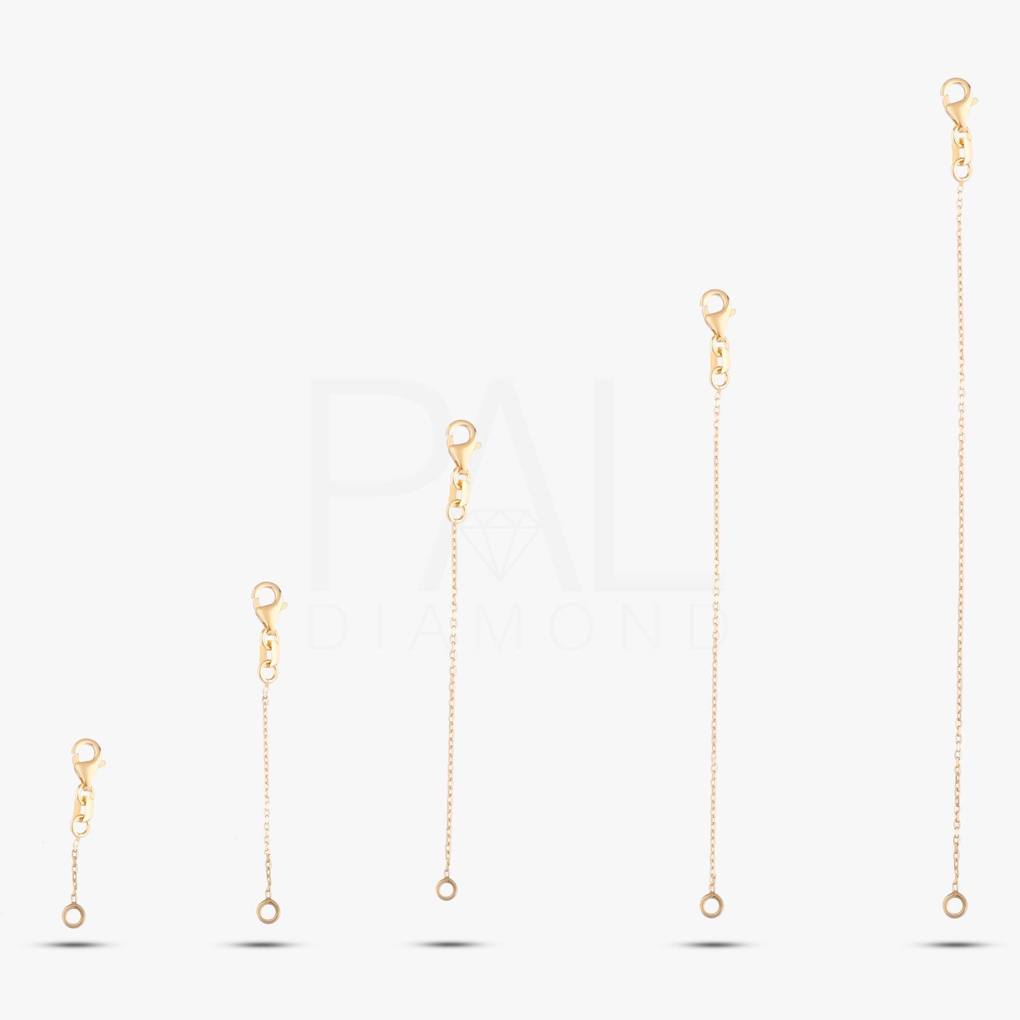 18k Lobster Claw Chain Extender, 14k Real Gold Adjustable Chain Extender, Removable Chain Extender for Necklace, Lobster Claw Clasp Extender