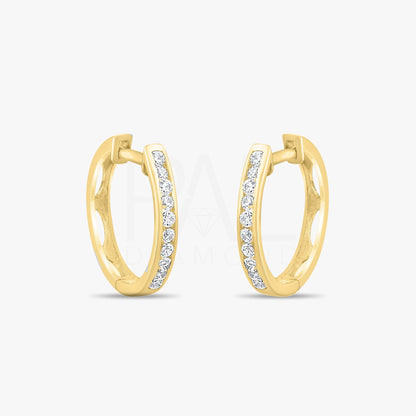 Diamond Earrings , Diamond Hoop Earrings, 18k Gold Diamond Dainty Earrings, Geniue Diamond for Women Hoop Earrings, Gold Huggie Earrings