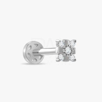18k Diamond Tragus Piercing, 14k Solid Gold Diamond Tragus Earring, Natural Diamond Tragus Earring, Cartilage Gold Tragus Piercing